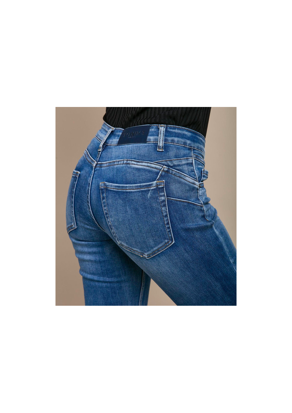 Jeans droit push-up Louise L21372-1