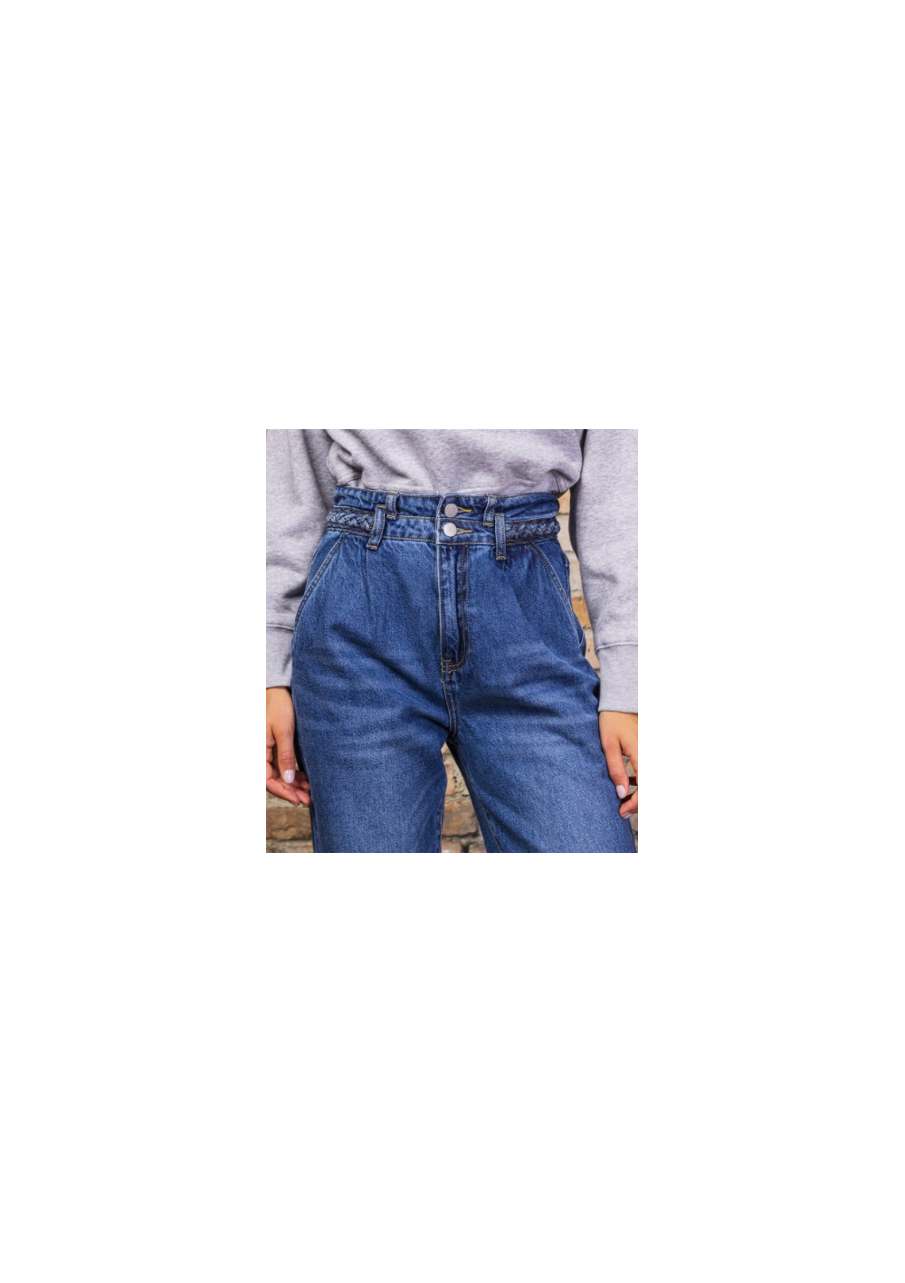 Jeans mom taille haute Alba L21003